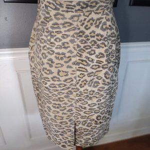 Genuine Suede Gorgeous Leopard Print ON TREND Skirt 12
